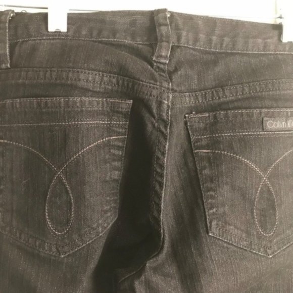 Calvin Klein black flare Jeans stretch 26/2 29-in inseam - Picture 5 of 8